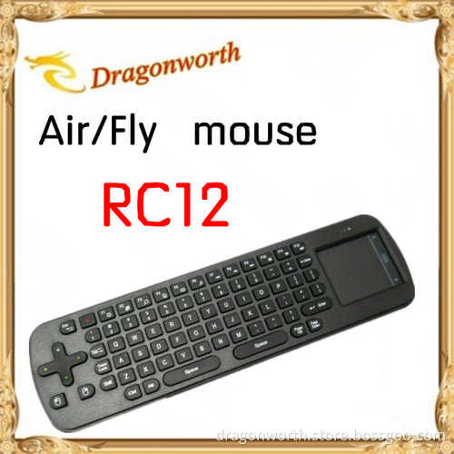 2.4G Mini Fly Mouse RC12 Mini Keyboard RC12 for Mini PC Dongle, Mini TV Stick, Android TV Box